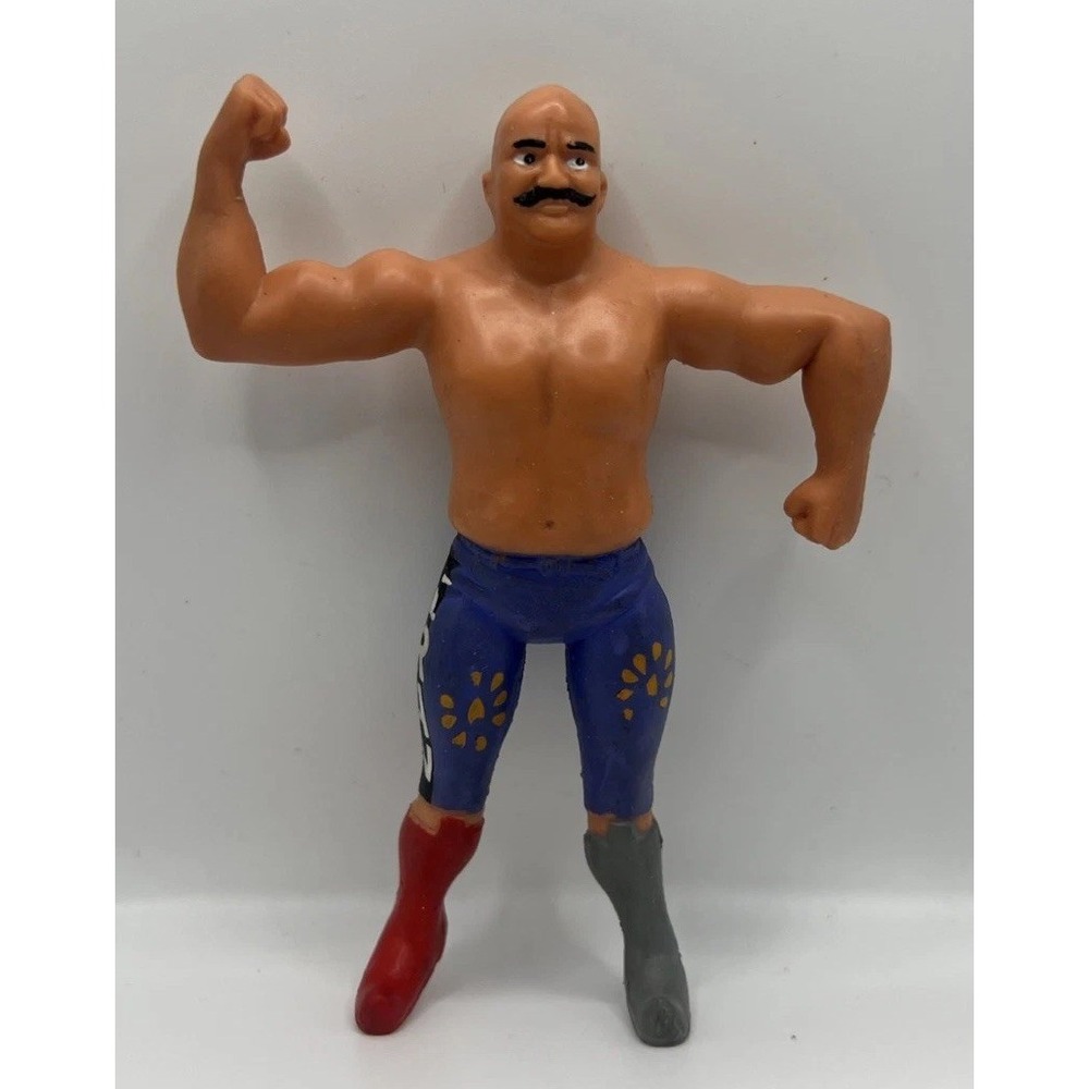 IRON SHEIK 1985 WWF BENDY 4.5" WRESTLING FIGURE LJN WWE Superstars Bend Em EXC